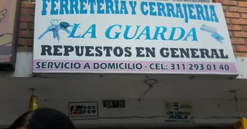 FERRETERIA Y CERRAJERIA LA GUARDA BOGOTÁ FERRETERIA Y CERRAJERIA LA GUARDA BOGOTÁ